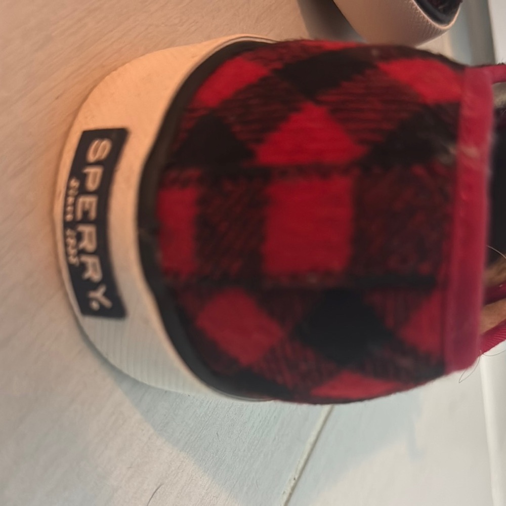 Sperry Red and Black Plaid Women's Shoes